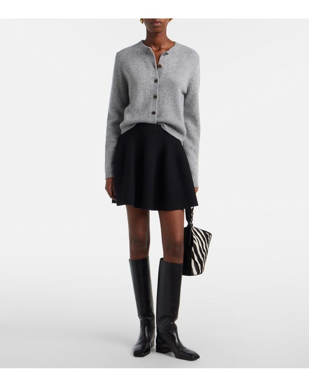 Lisa Yang Black Wren Cashmere Miniskirt