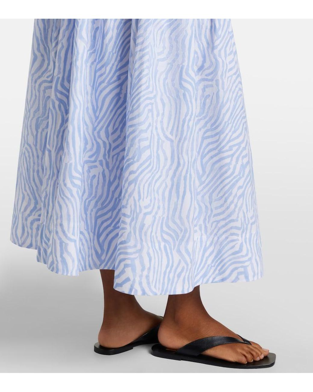 Proenza Schouler Blue Label Michelyn Printed Cotton-Blend Maxi Dress