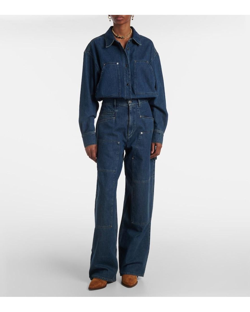 Isabel Marant Blue Ophra Straight Jeans