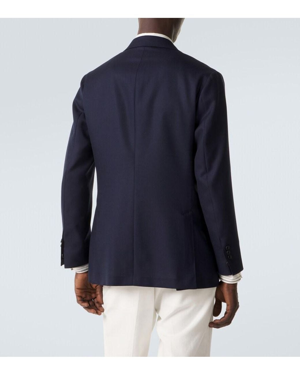 Thom Sweeney Blue Wool Blazer for men
