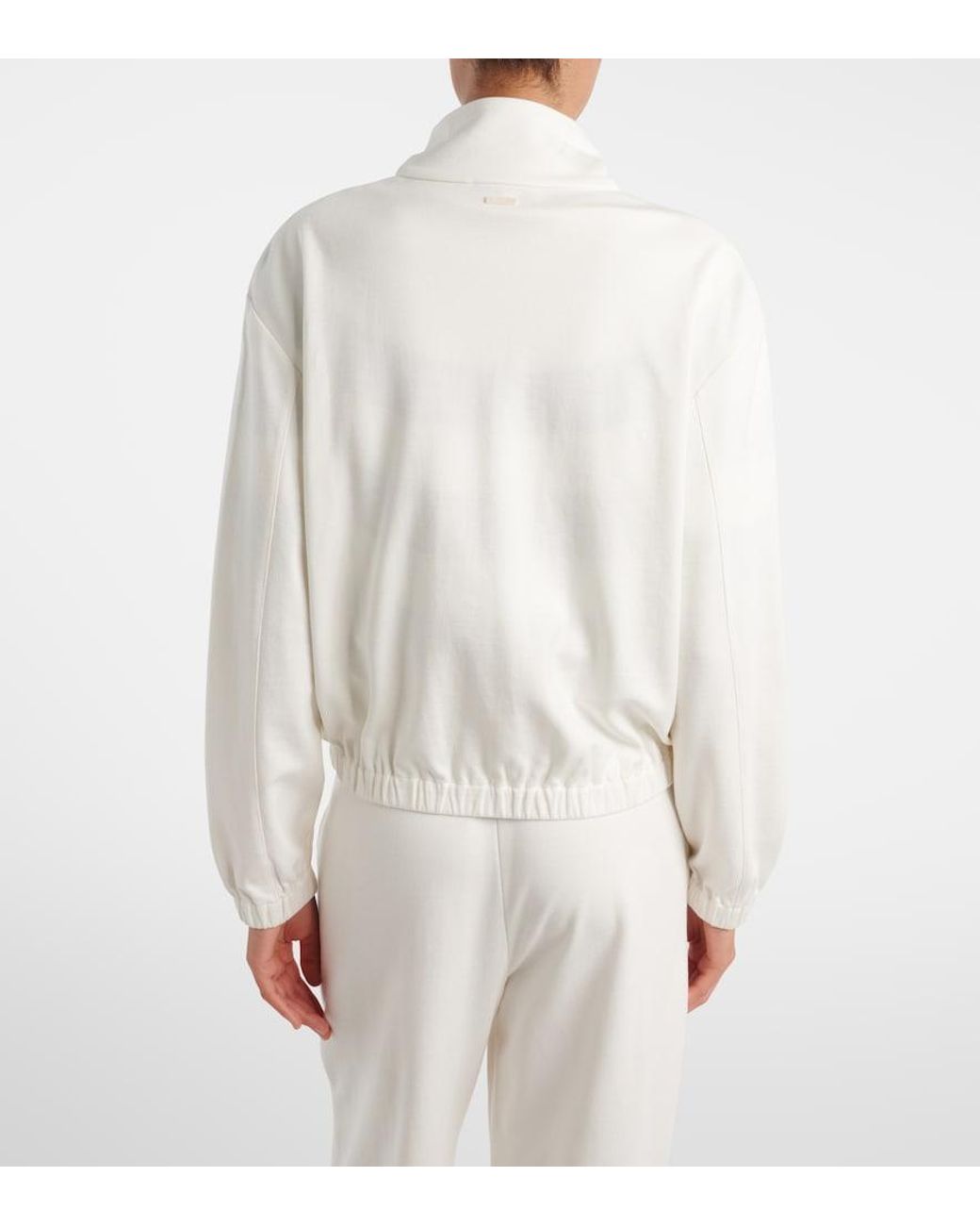 Max Mara White Cotton And Silk-Blend Sweatshirt