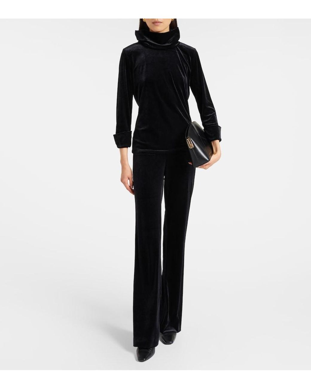 Dorothee Schumacher Black Soft Elegance Velvet Top