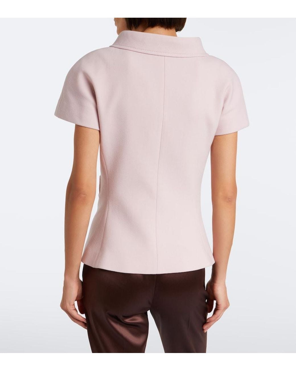 Valentino Garavani Pink Vgold Wool-Blend Jacket