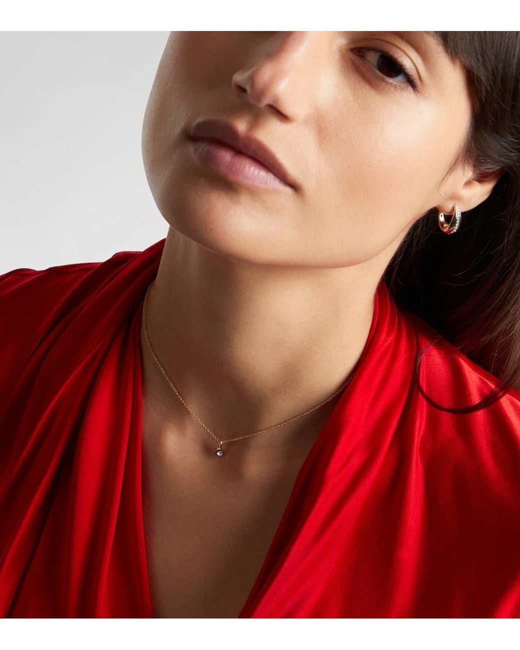 STONE AND STRAND Natural The Shadow 10Kt Choker With Diamonds