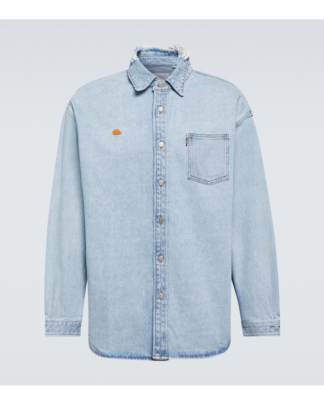 ERL Blue Denim Overshirt for men