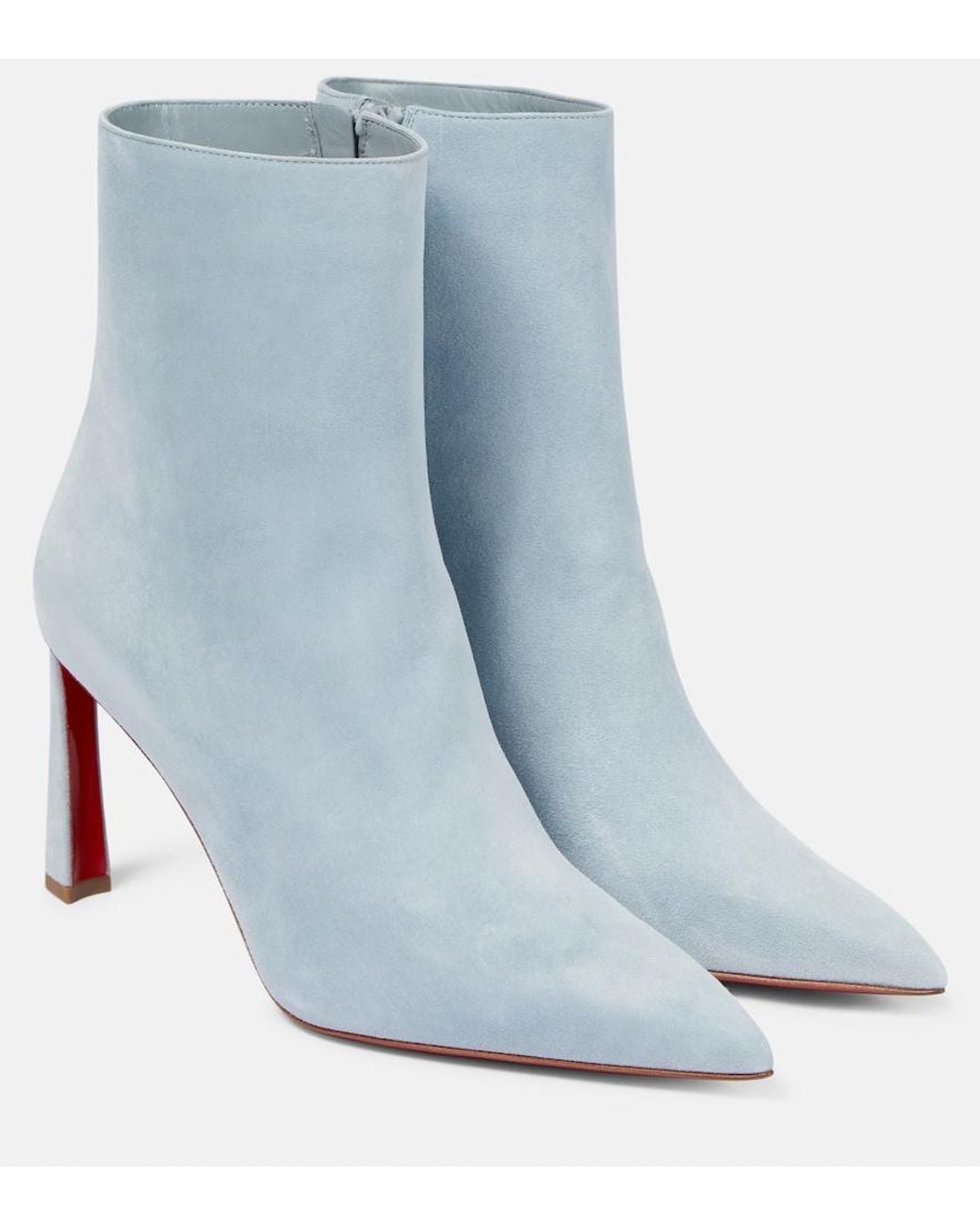 Christian Louboutin Blue Condora 100 Suede Ankle Boots