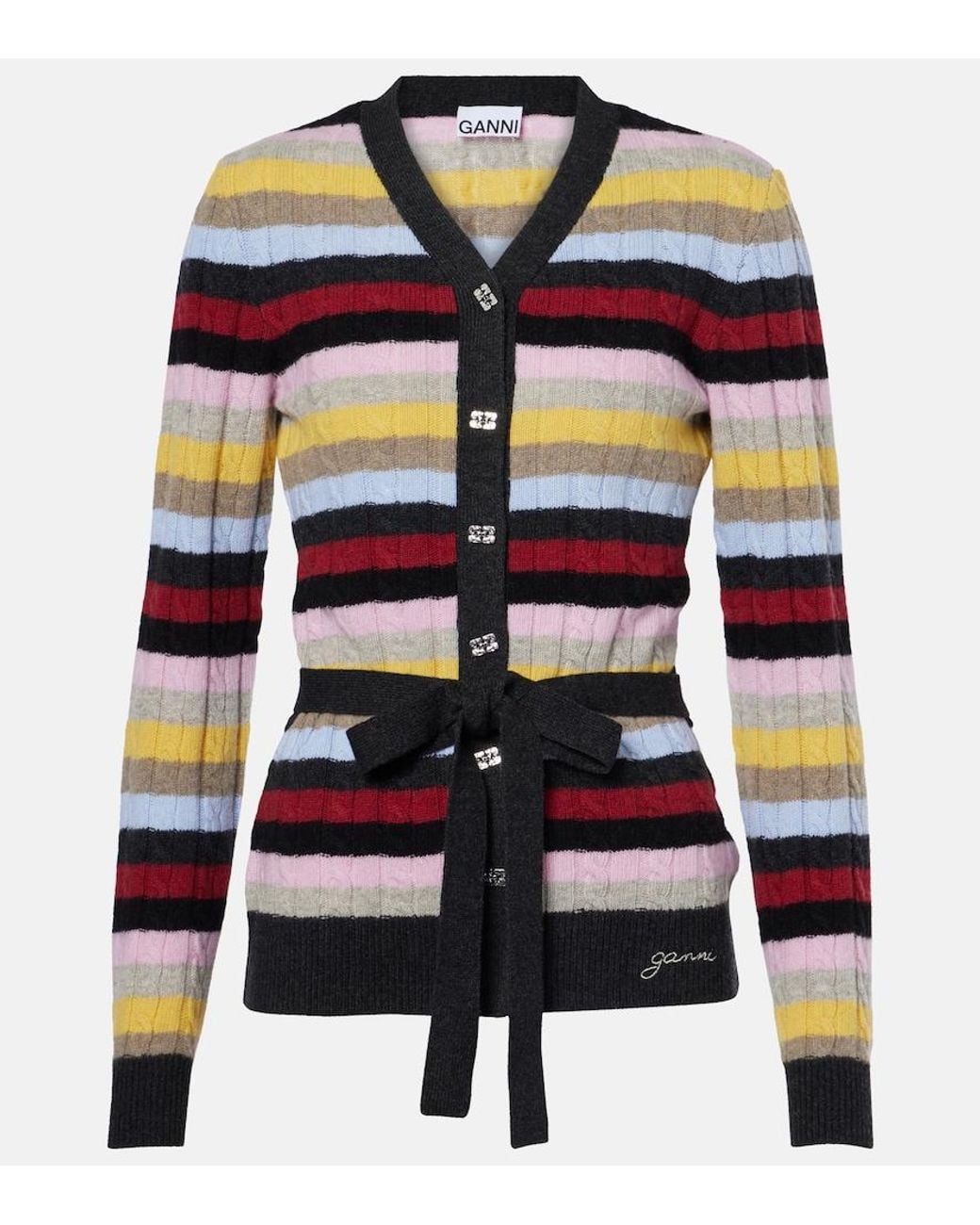 Cardigans Ganni de color Multicolor