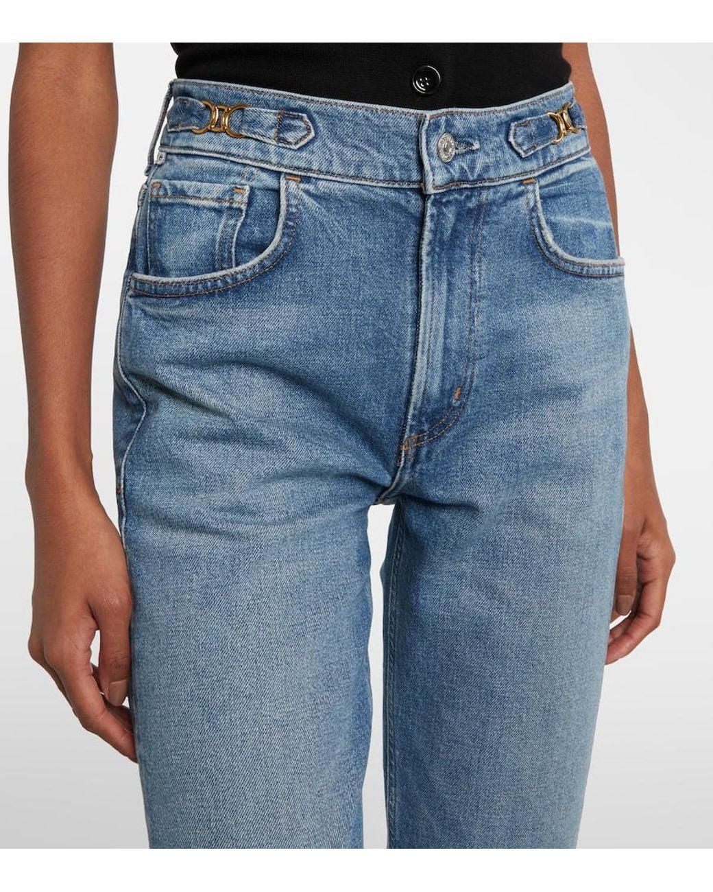 Citizens of Humanity Blue Blaine High-Rise Straight Jeans