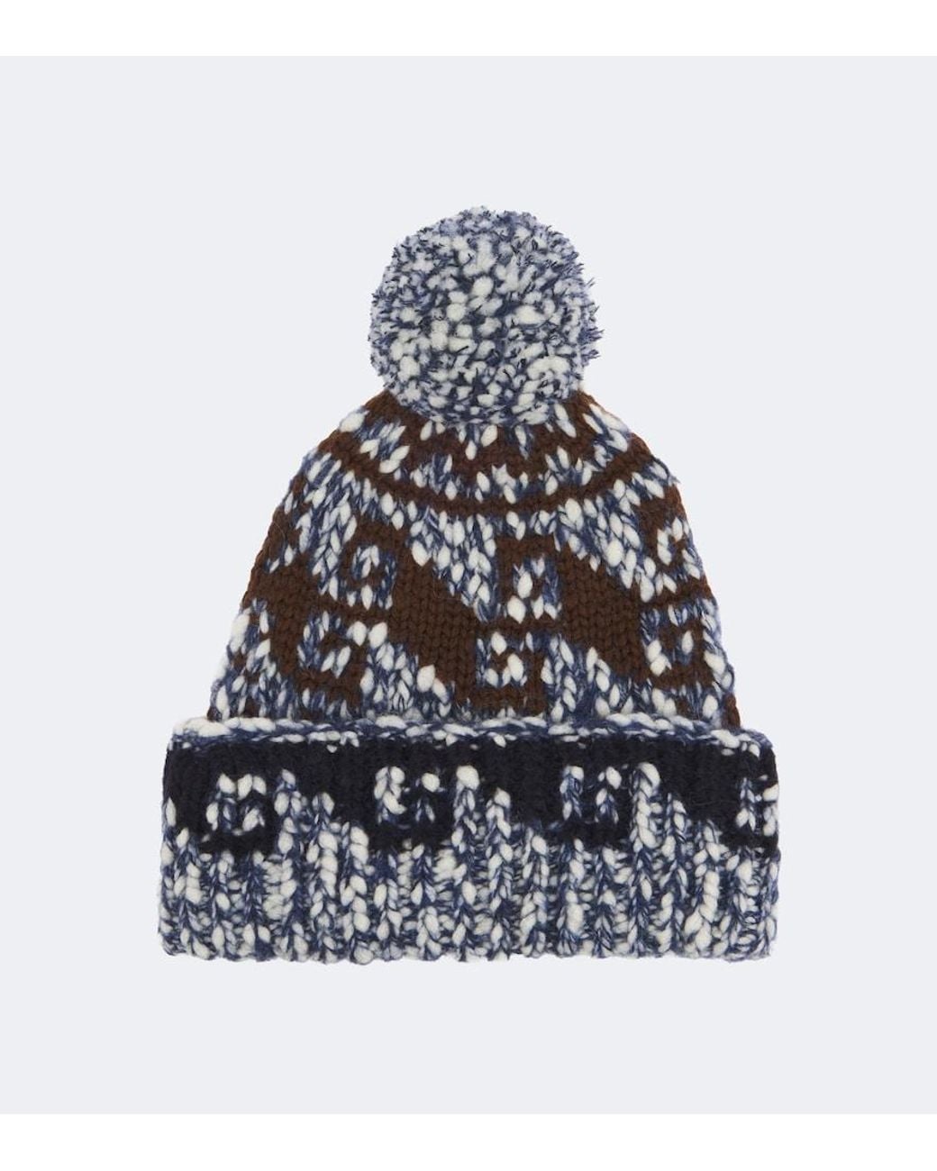 Moncler Blue Fair Isle Wool And Alpaca-Blend Beanie