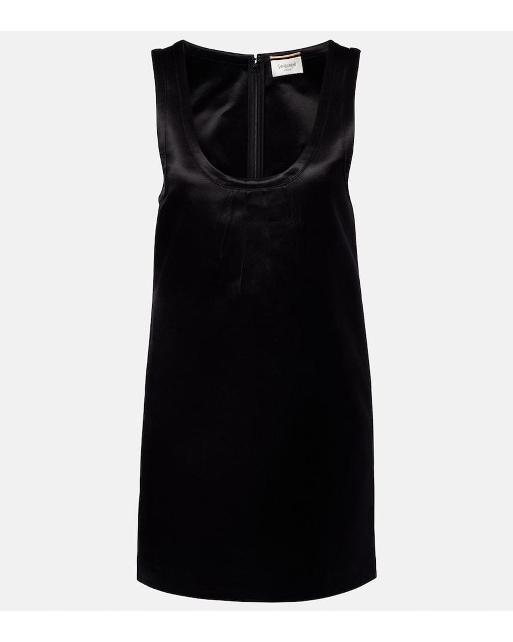 Saint Laurent Black Satin Minidress