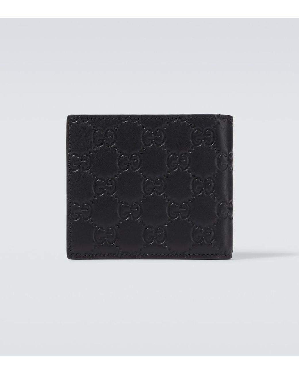 Cartera Emblem De Piel Con Gg Gucci de hombre de color Black
