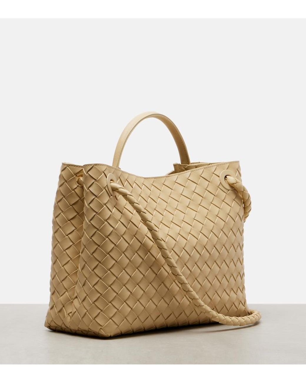 Bottega Veneta Metallic Tote Bag Andiamo Medium Aus Leder
