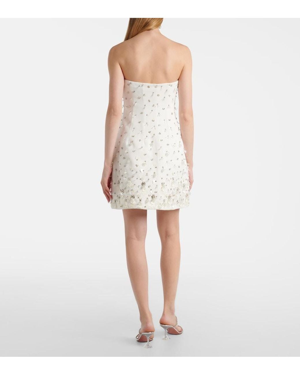 Jonathan Simkhai White Yasmin Embellished Minidress