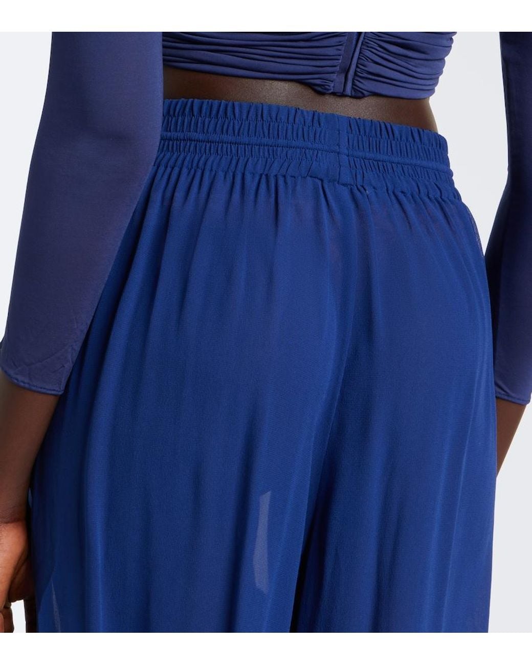 Christopher Esber Blue Bennett Silk Balloon Pants