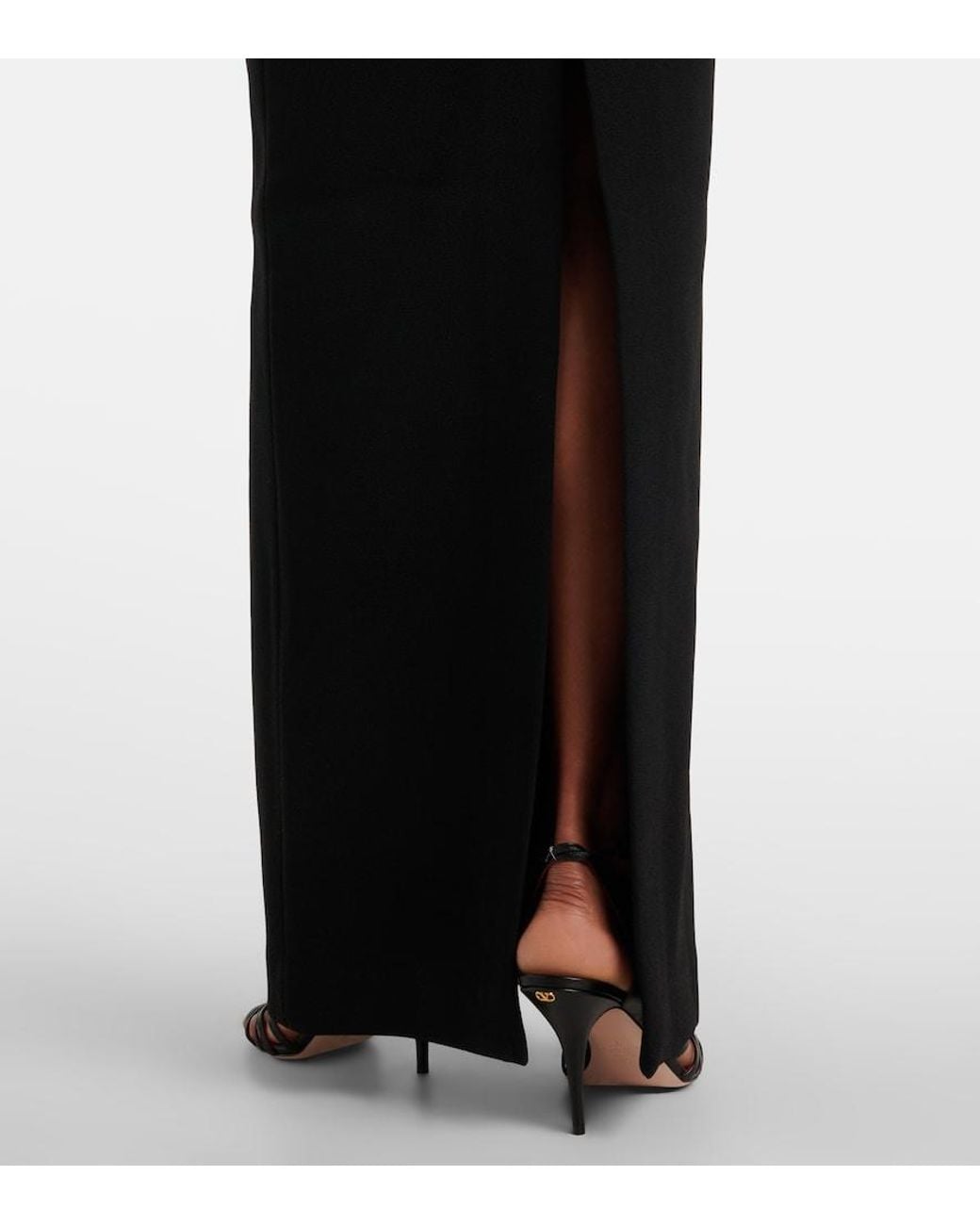 Rebecca Vallance Black Livia Cutout Embellished Gown
