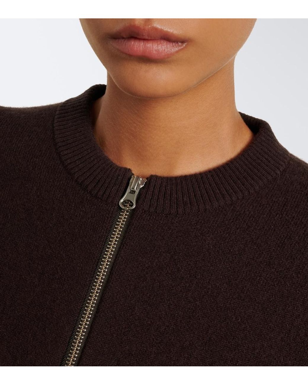 Extreme Cashmere Black N°478 Xtra Fun Cashmere Zip-Up Cardigan