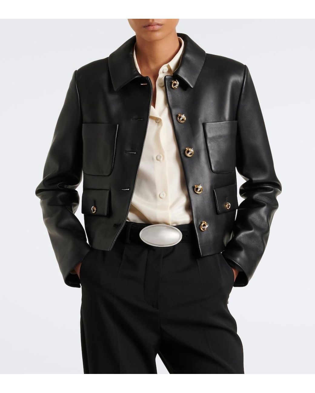 Altuzarra Black Astley Leather Jacket