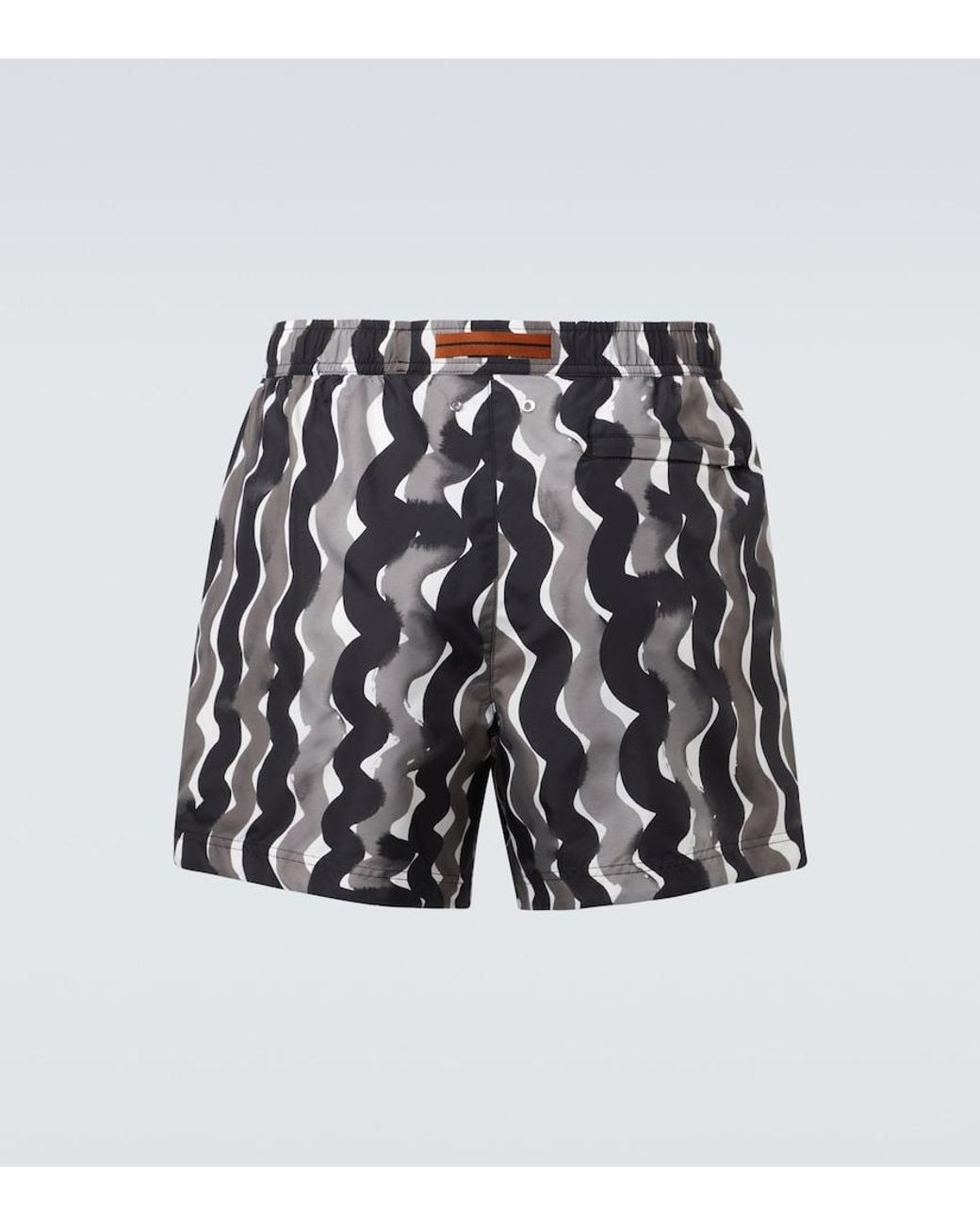 Zegna White Printed Swim Trunks for men