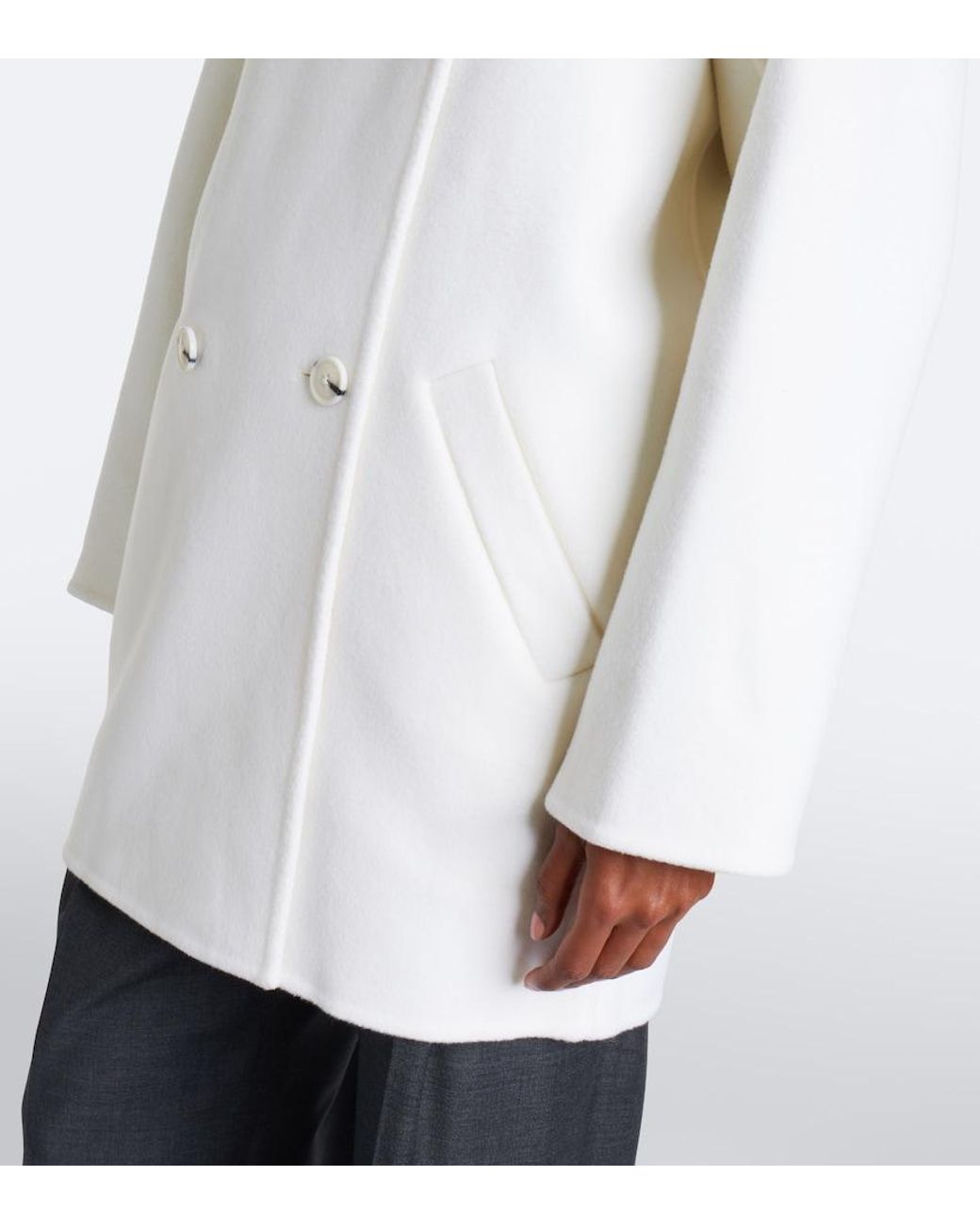Loulou de Saison White Olmo Wool And Cashmere Coat