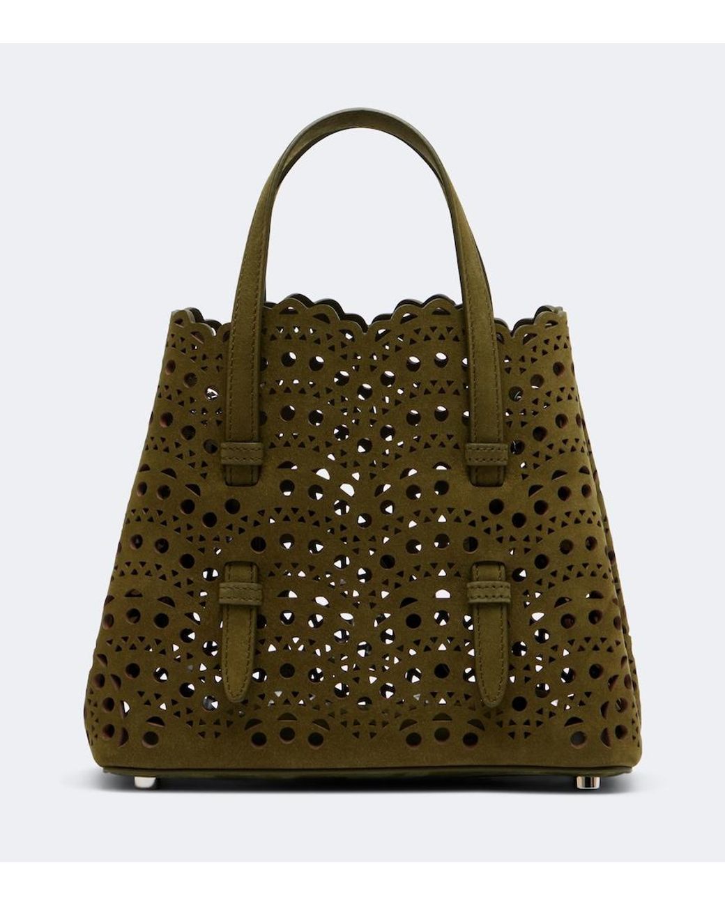 Alaïa Green Mina 20 Small Leather Top-Handle Bag