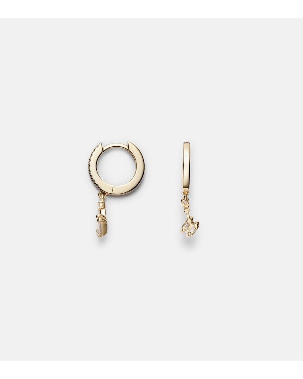 Suzanne Kalan White 18Kt Drop Earrings With Diamonds