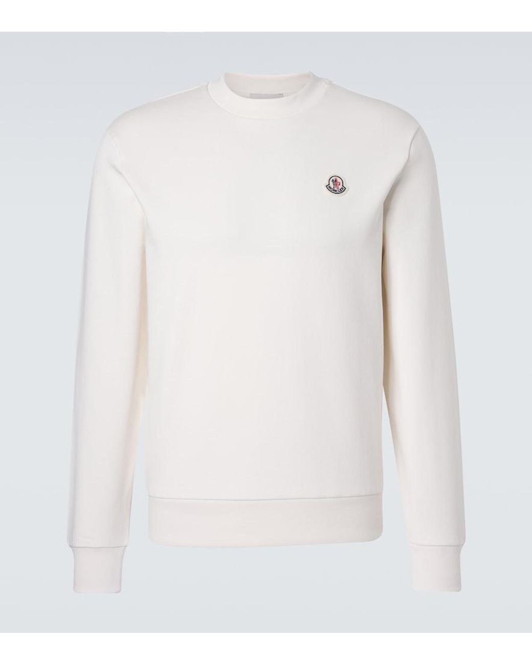 Moncler White Archivio Cotton Jersey Sweatshirt for men
