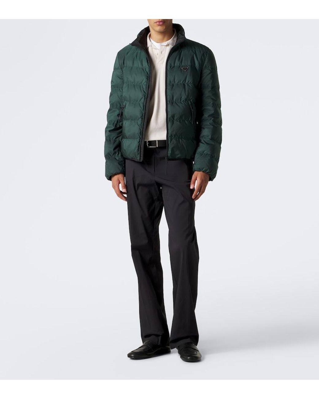 Prada Green Re-Nylon Puffer Jacket for men