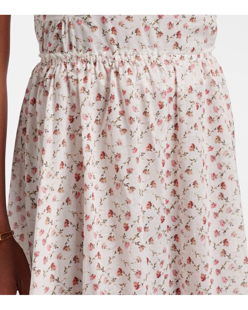 Posse Natural Charlotte Floral Cotton Midi Skirt
