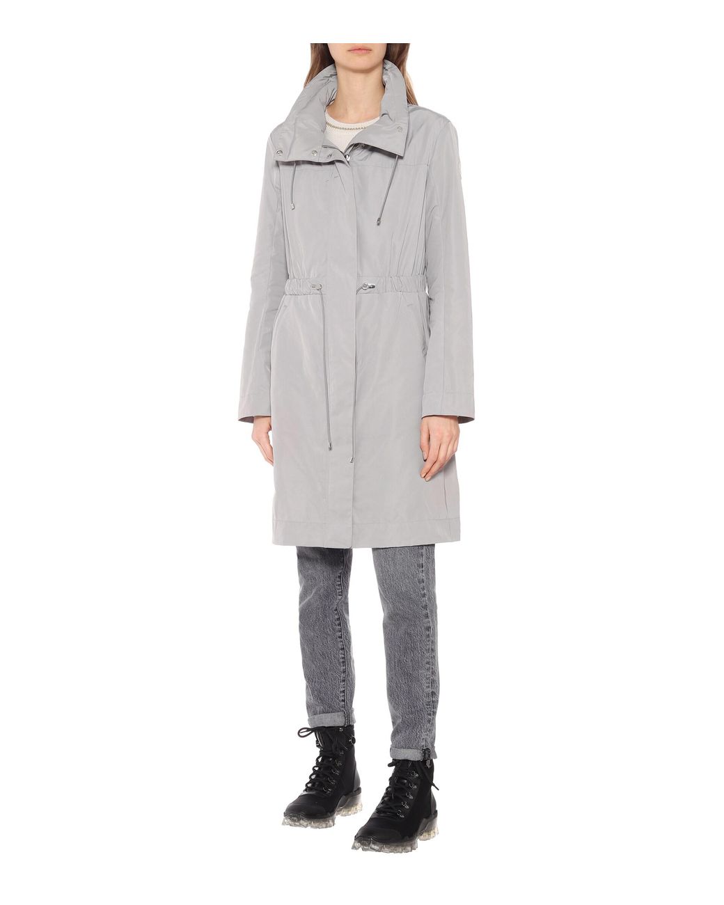 Moncler Synthetic Malachite Long Parka in 0 (Gray) - Save 5% | Lyst