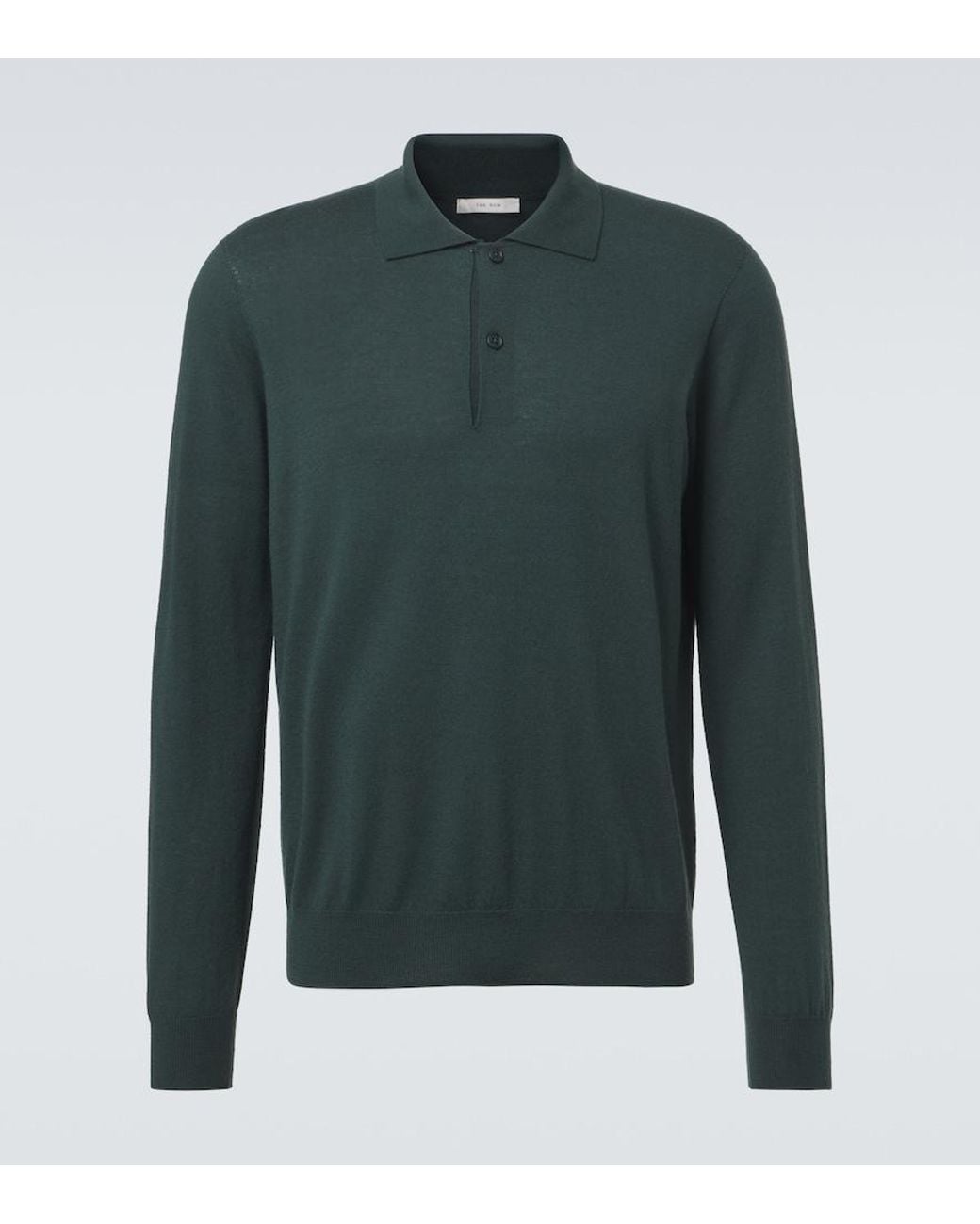 The Row Green Selio Cashmere Polo Sweater for men