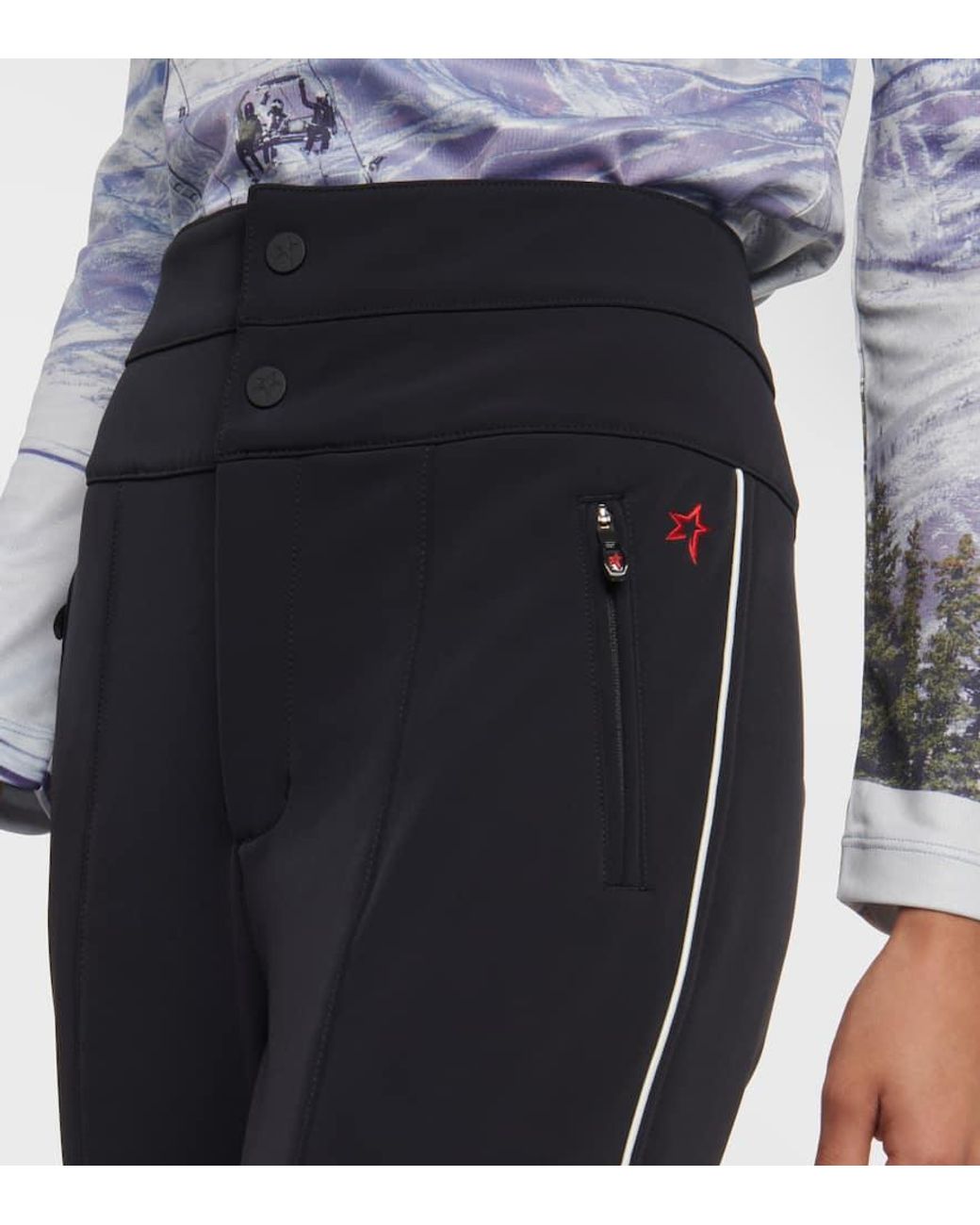 Perfect Moment Blue Aurora High-Rise Stirrup Ski Pants