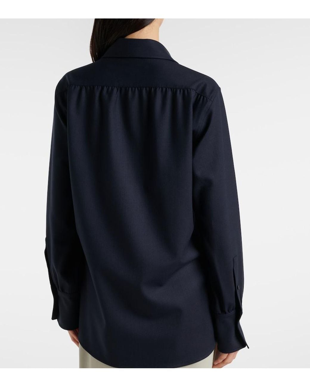 Victoria Beckham Blue Oversized Shirt