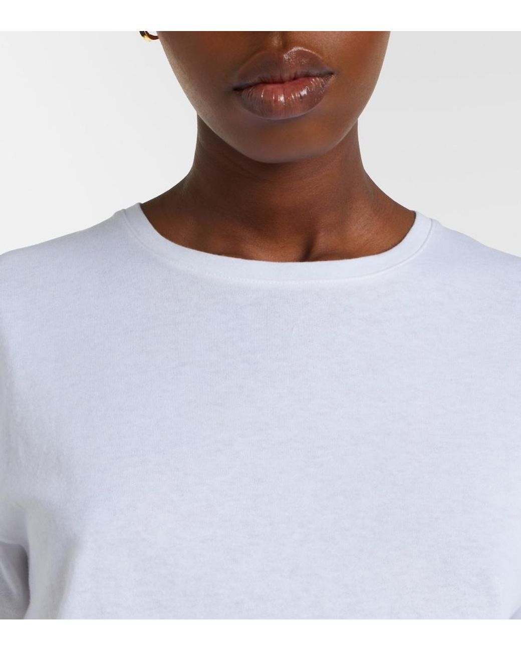 Totême White Cotton Jersey T-Shirt