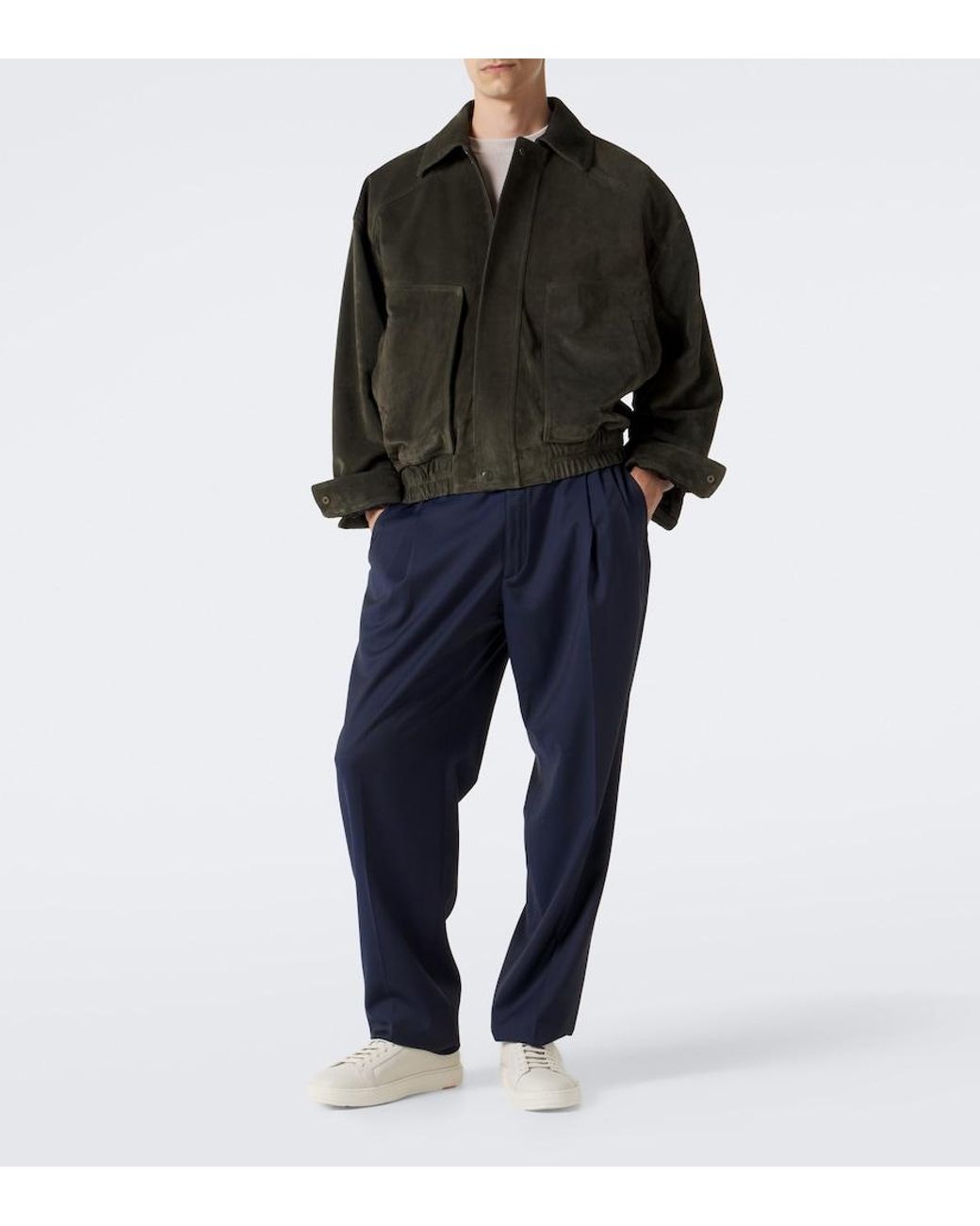 Santoni Natural Leather Sneakers for men