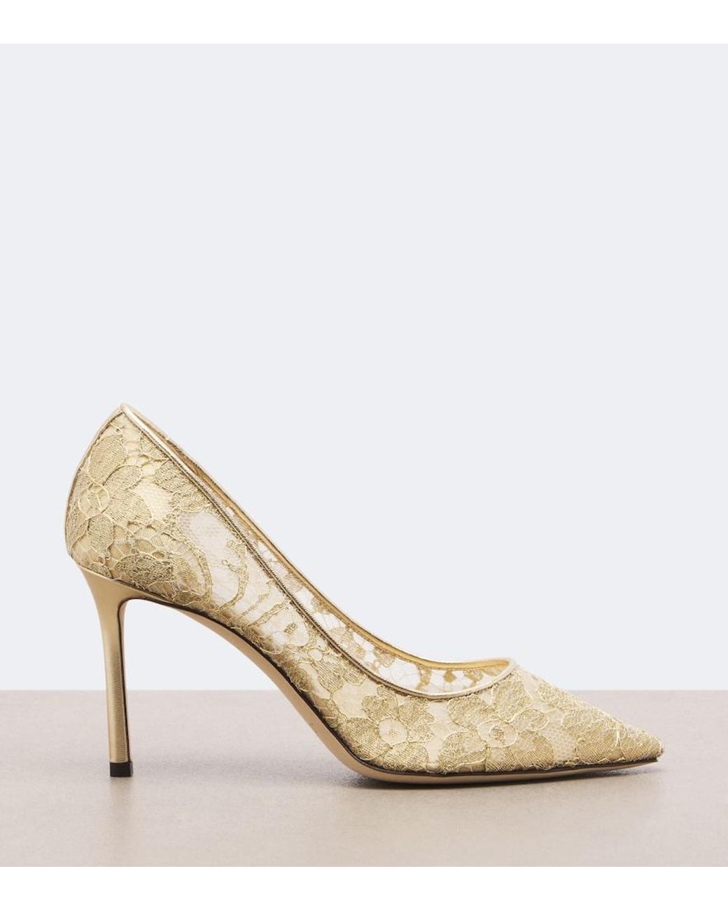 Jimmy Choo Natural Romy Lace Pumps