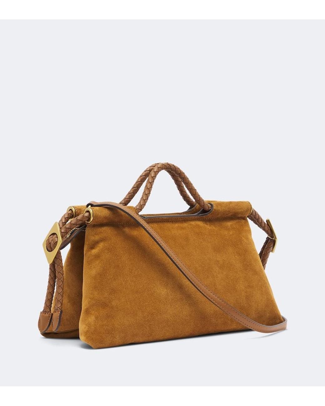 Isabel Marant Brown Pipa Medium Suede Top-Handle Bag