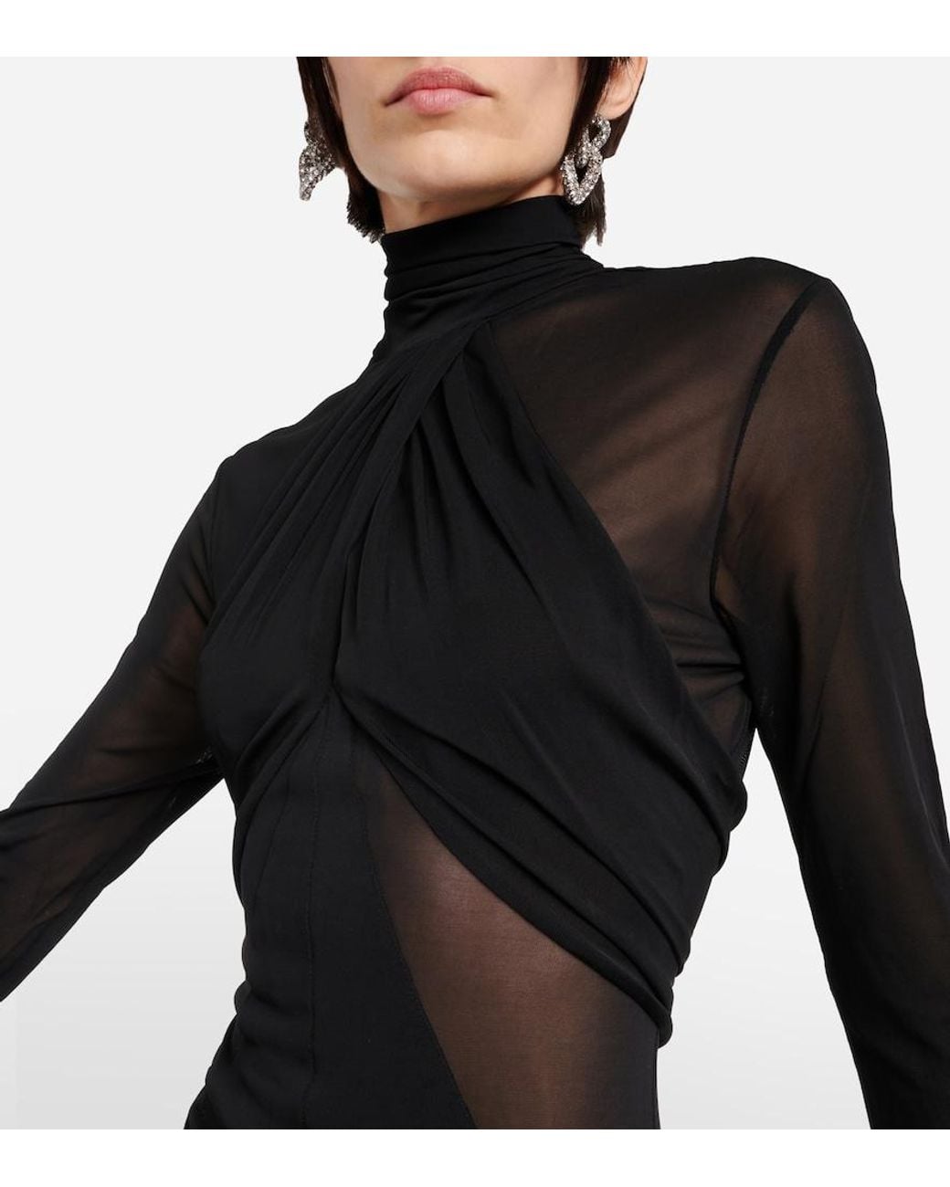 Isabel Marant Black Rimma Semi-Sheer Gown