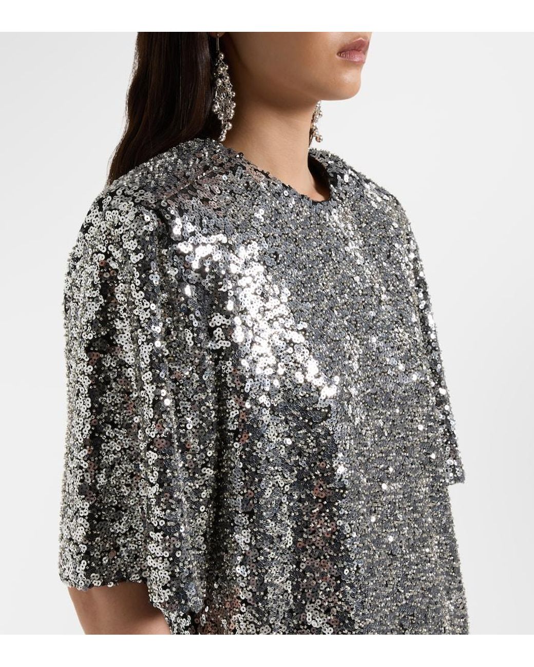 Isabel Marant Black Helga Sequined Top