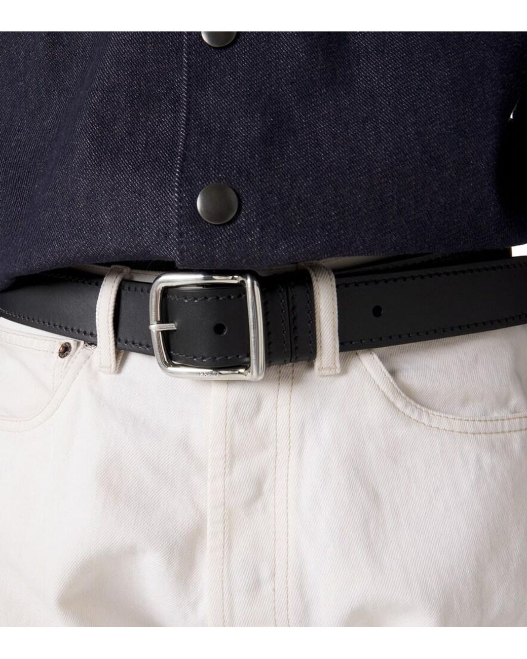 Prada Black Leather Belt for men
