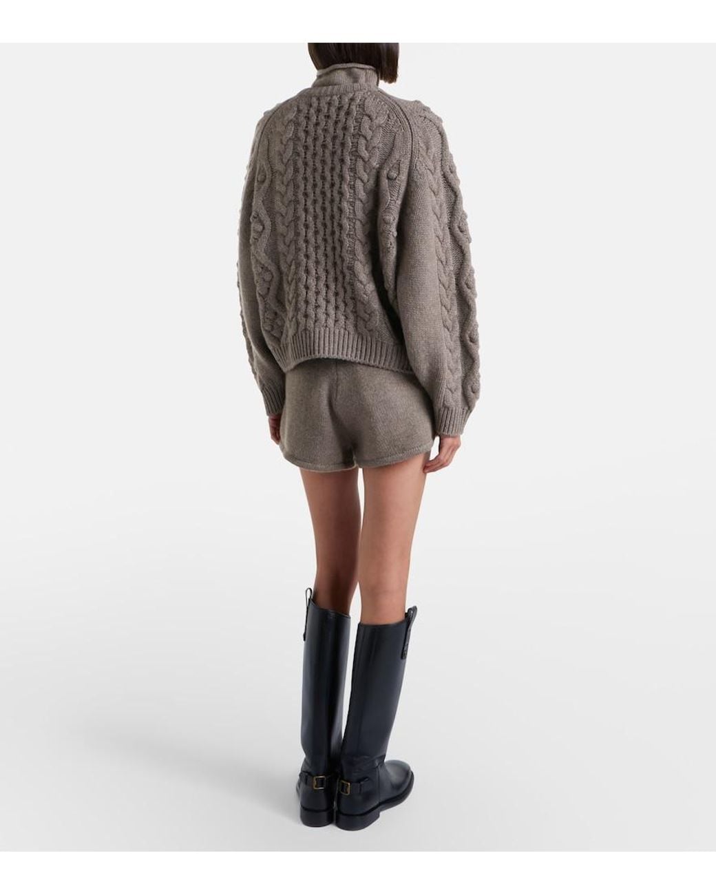 Lisa Yang Gray Annora Cashmere Shorts