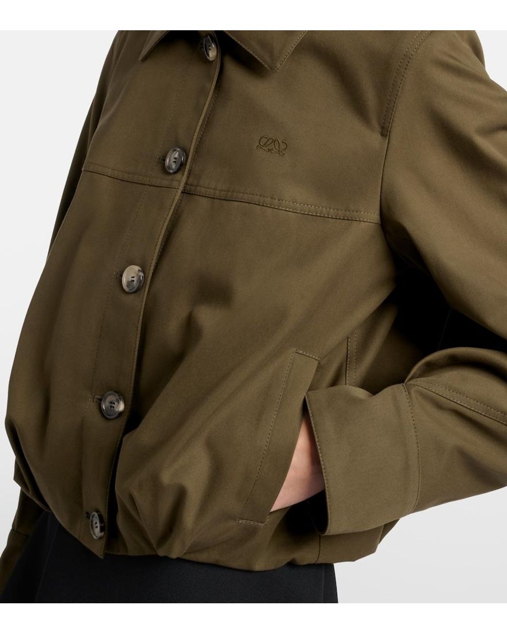 Loewe Green Cotton And Silk Jacket