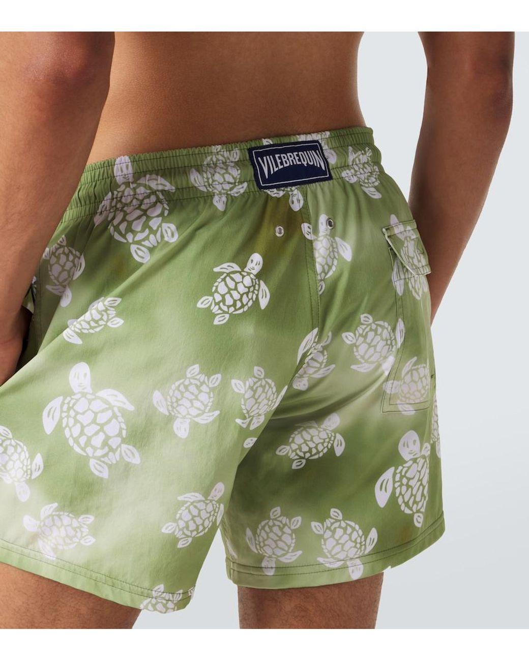 Vilebrequin Green Printed Swim Trunks for men