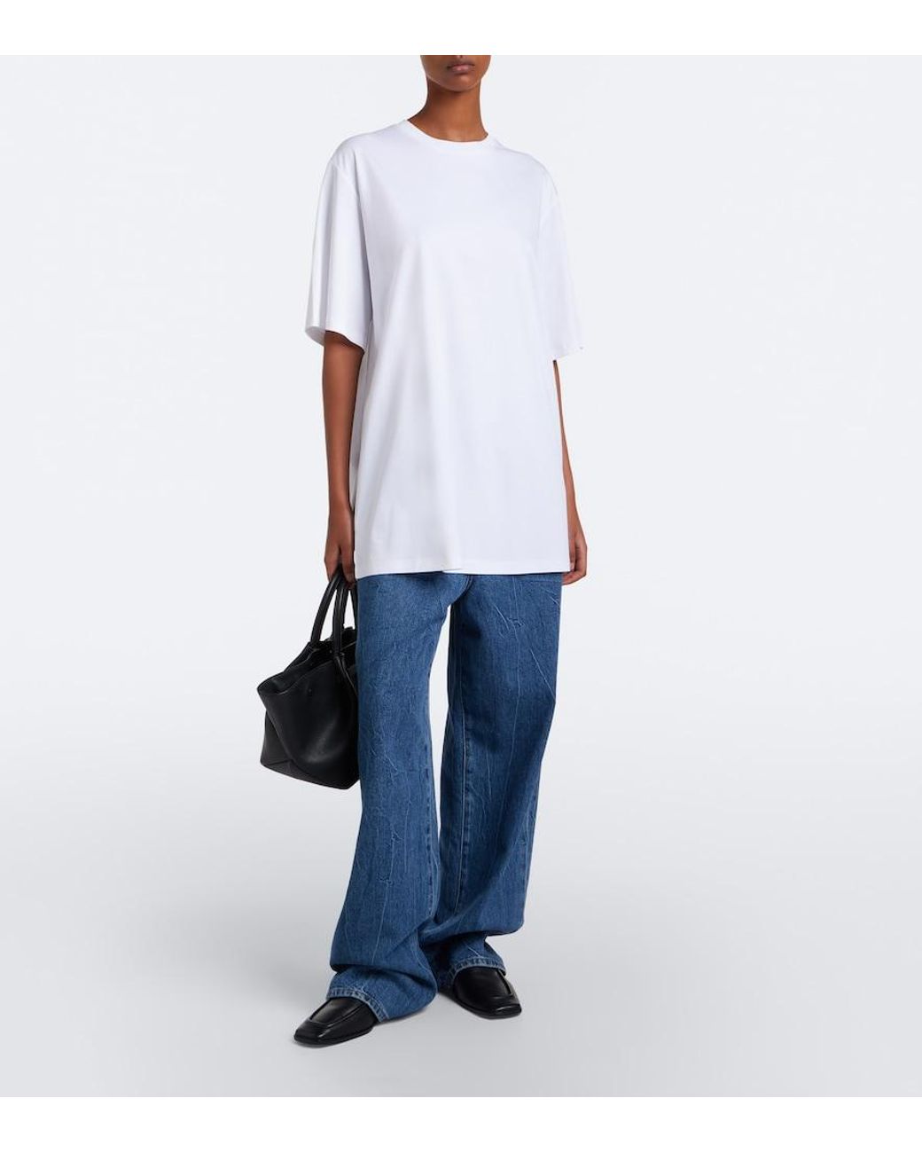 Rohe White Cotton And Silk-Blend Jersey T-Shirt