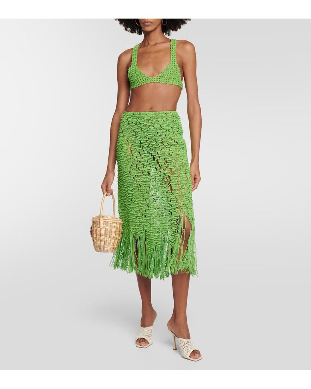 Roberta Einer Green Element Crochet Cotton Bralette