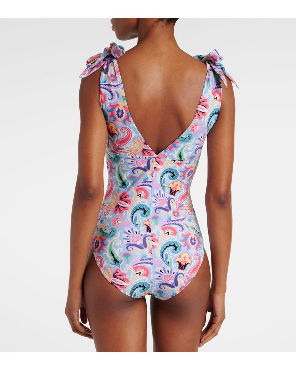 Etro White Paisley-Print Swimsuit