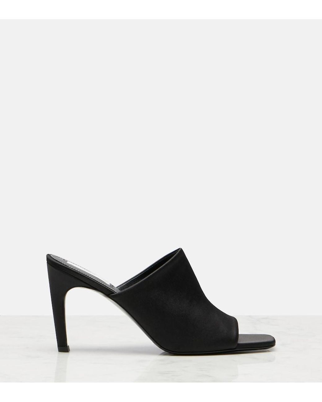 Totême  Black 85 Satin Mules