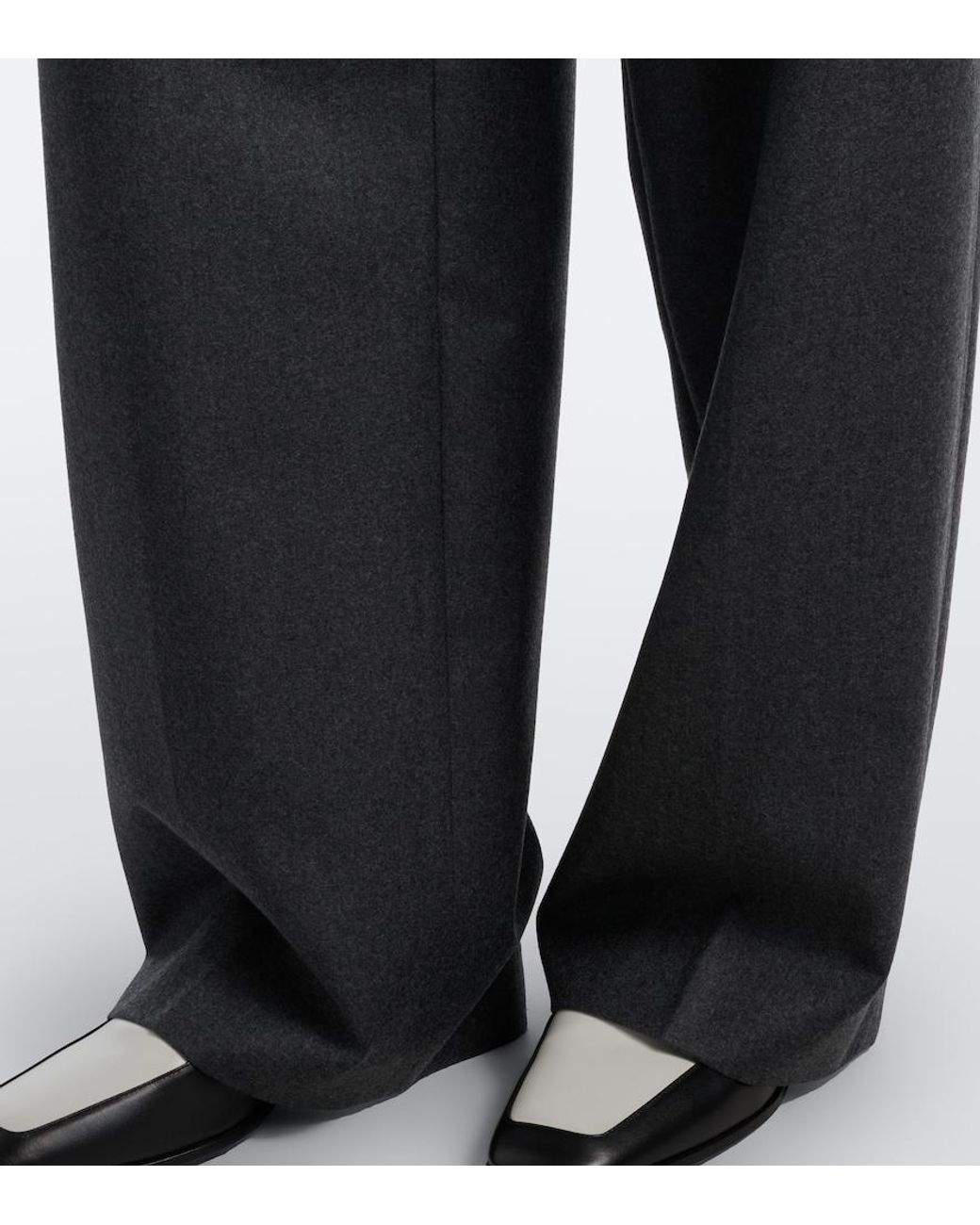 Rohe Blue Virgin Wool Wide-Leg Pants