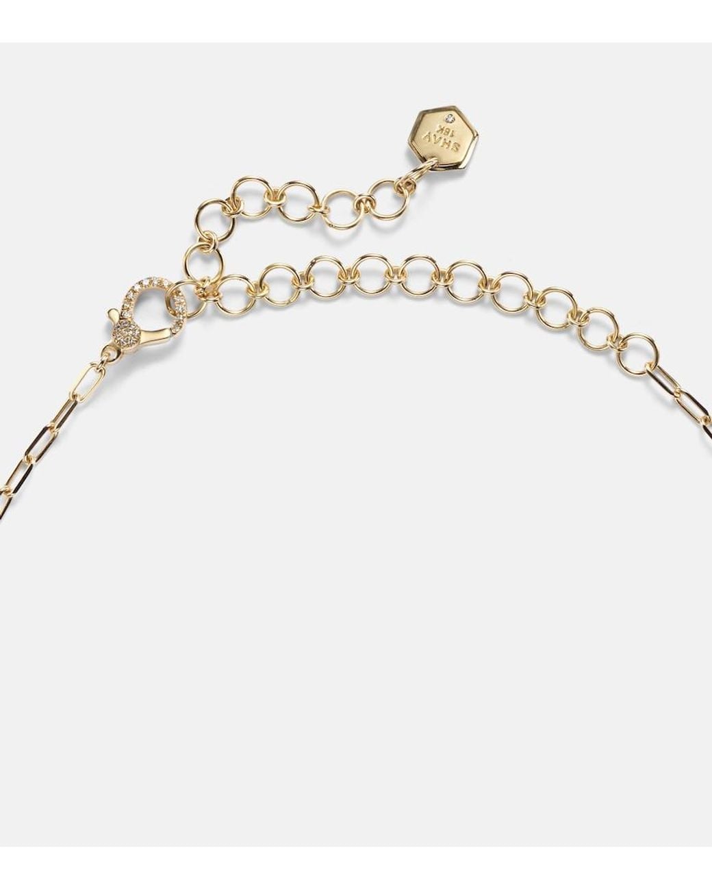 SHAY White Illusion 18Kt Chain Necklace With Diamonds