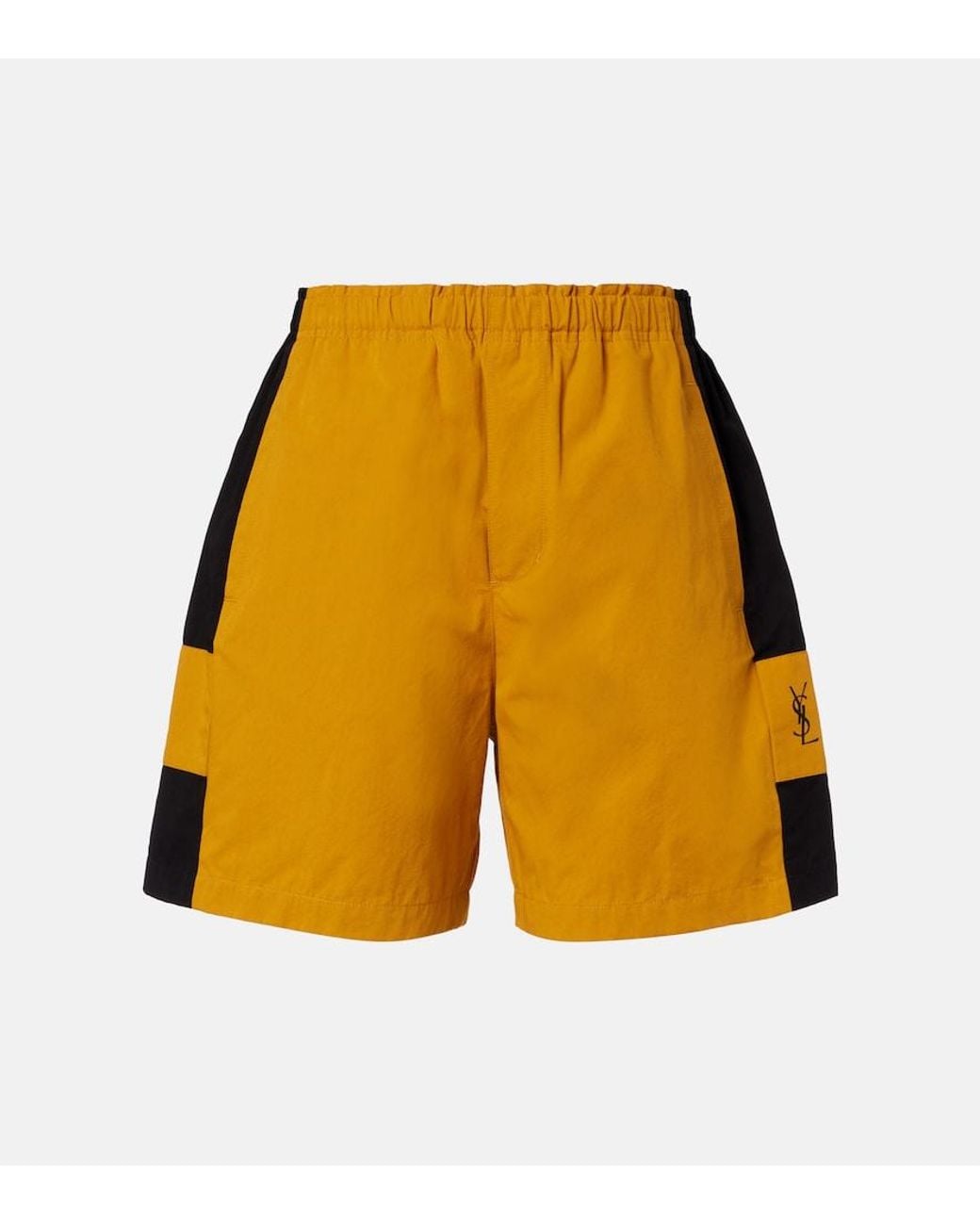 Saint Laurent Yellow Cassandre Cotton Bermuda Shorts