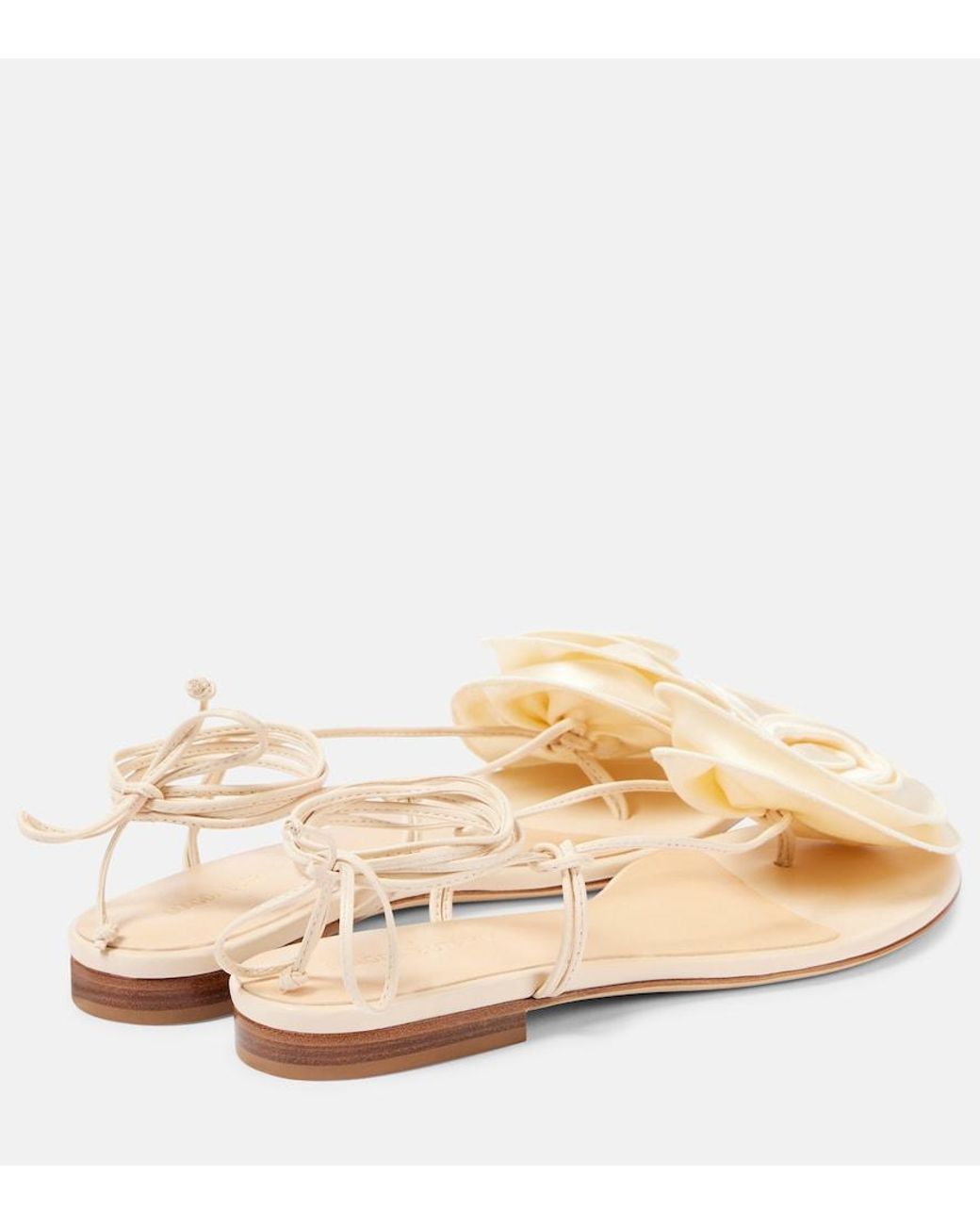 Magda Butrym Natural Floral Leather Sandals
